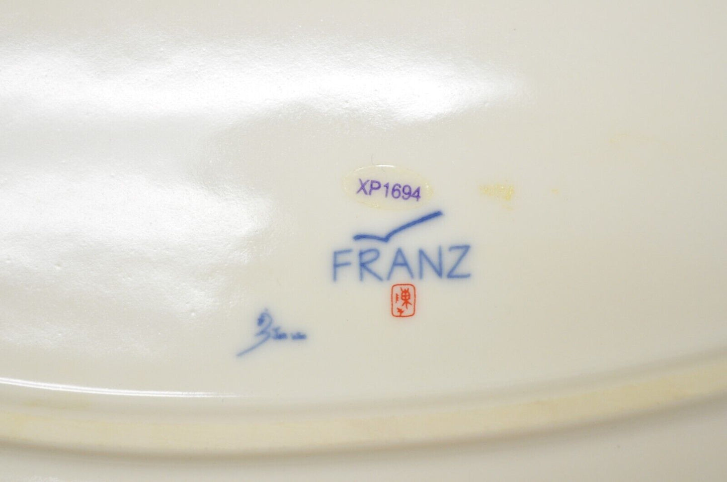 Franz Collection Papillon Butterfly Porcelain Ornamental Platter Handled Tray