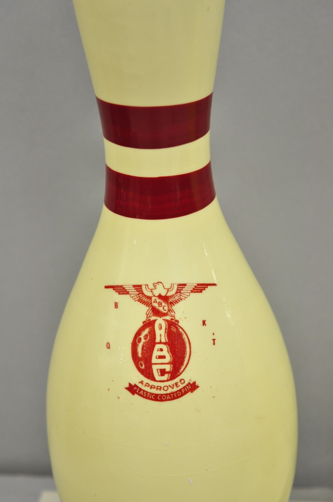 Vintage Mid Century Modern Bowling Pin Man Cave Game Room Table Lamps - a Pair