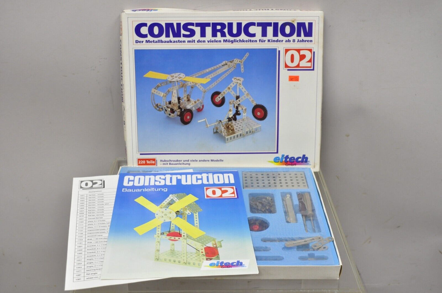 Vintage 1990s Eitech German Construction Model Erector Kit 02 Helicopter NOS