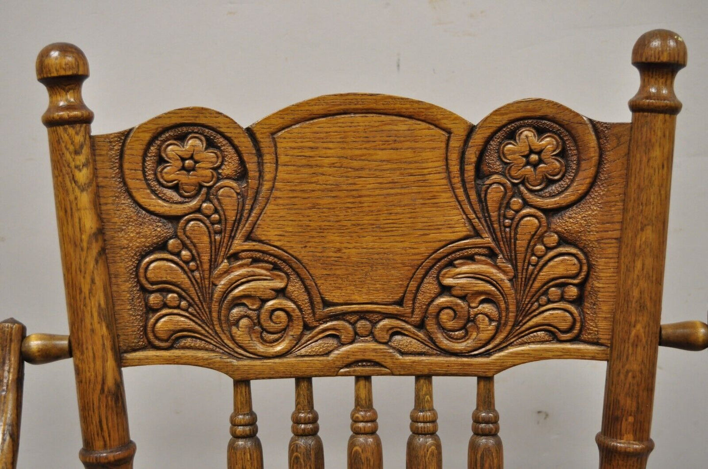 Antique Victorian Oak Wood Convertible Combination Baby High Chair Stroller