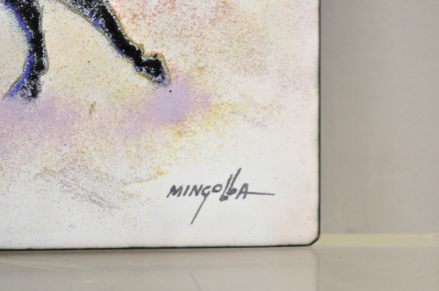Dom Dominic Mingolla Enamel on Copper Painting Spanish Matador 9 x 12 - a Pair
