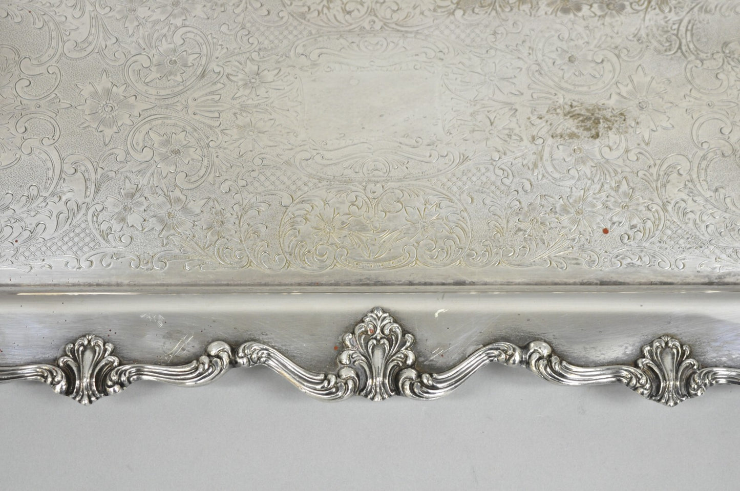 W&S Blackinton Victorian Silver Plated Narrow Serving Platter Dish Bar Tray