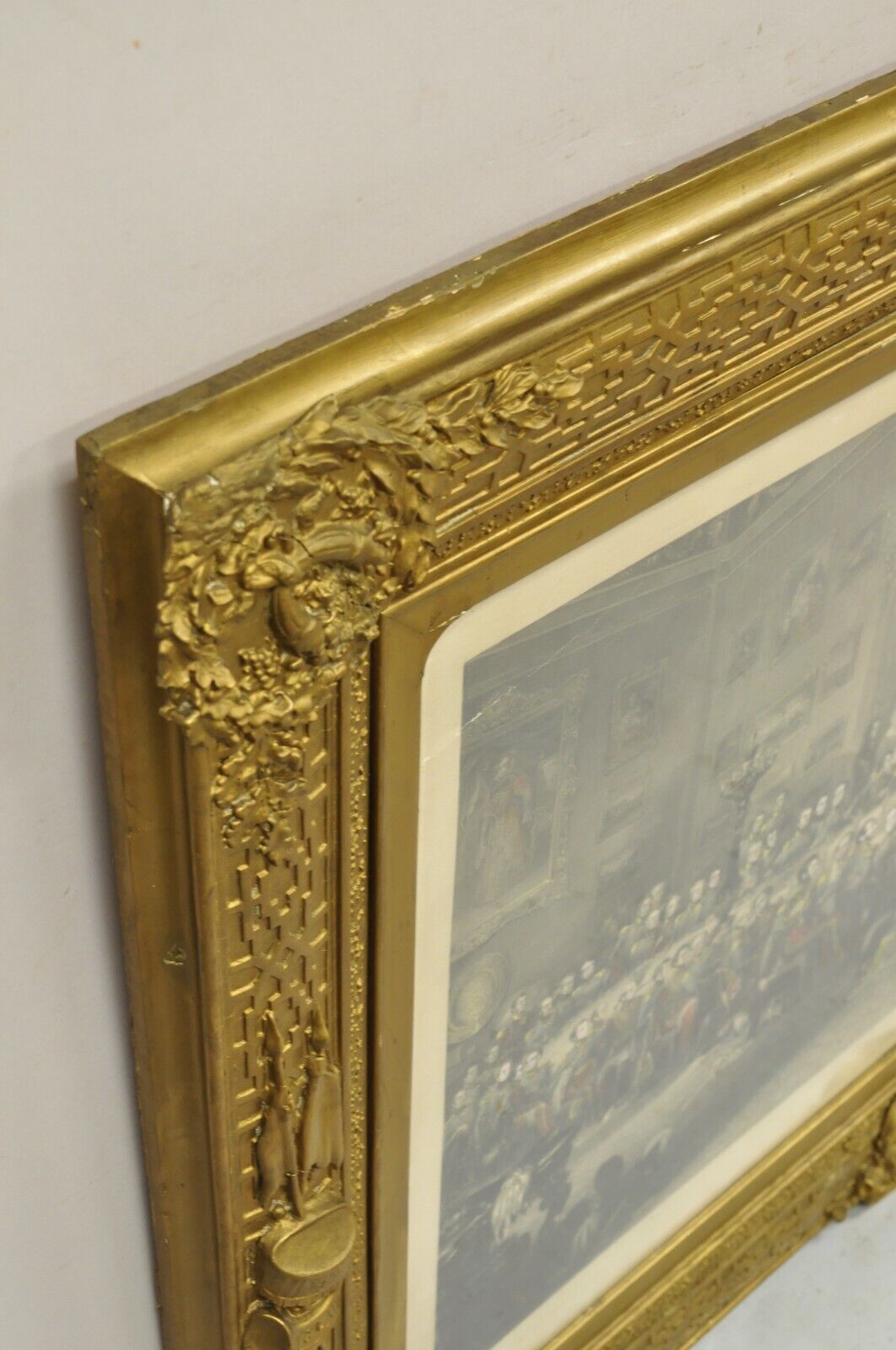 19th C. William Salter "The Waterloo Banquet at Apsley House" Framed Engraving