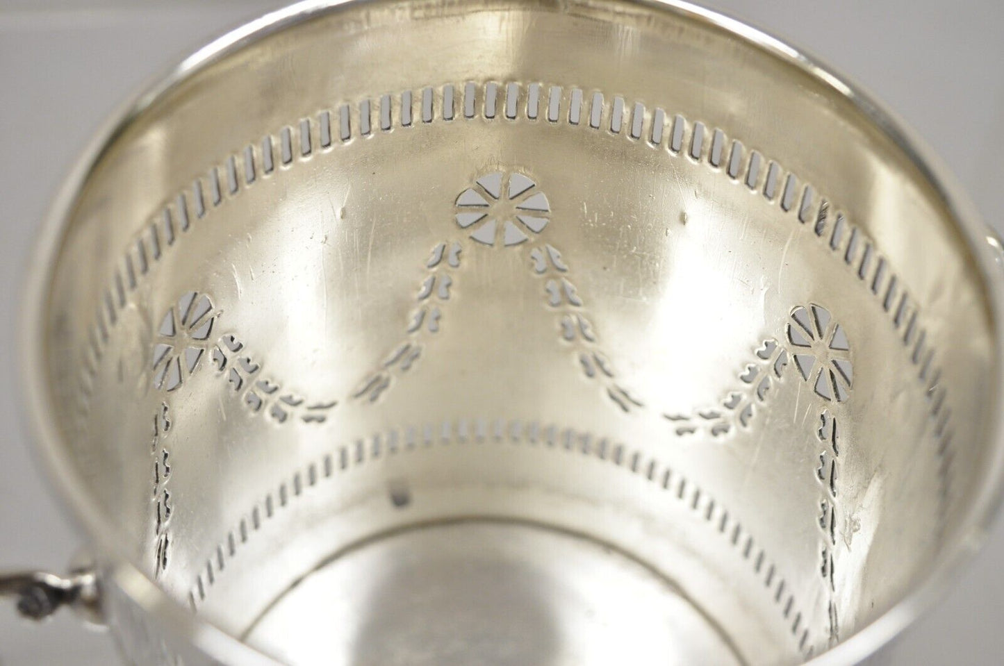Vintage M. Bros English Edwardian Silver Plated Wine Champagne Bottle Coaster