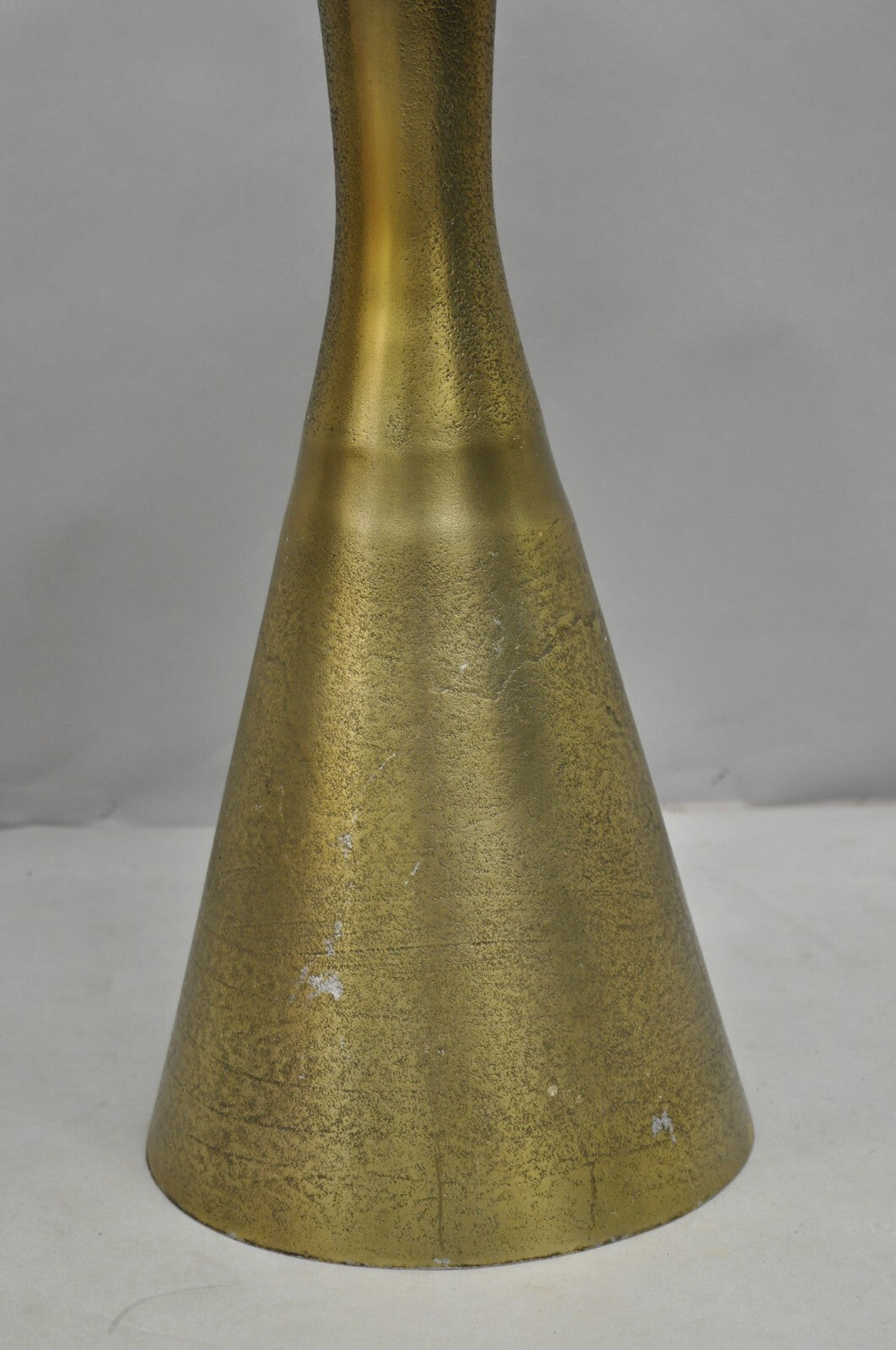 Modern Burnished Cast Metal Gold Sculptural Round Drinks Side Table