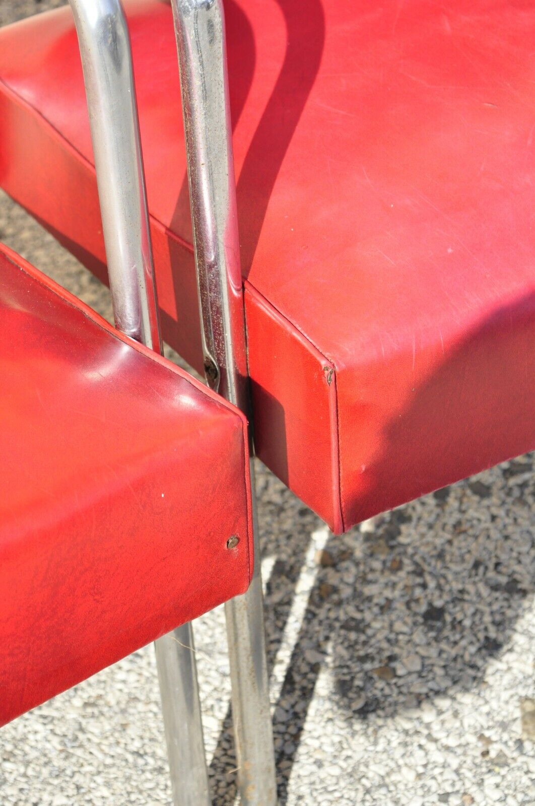 Vintage Yale Tubular Steel Metal Loveseat and Pair Lounge Arm Chair - 3pc Set