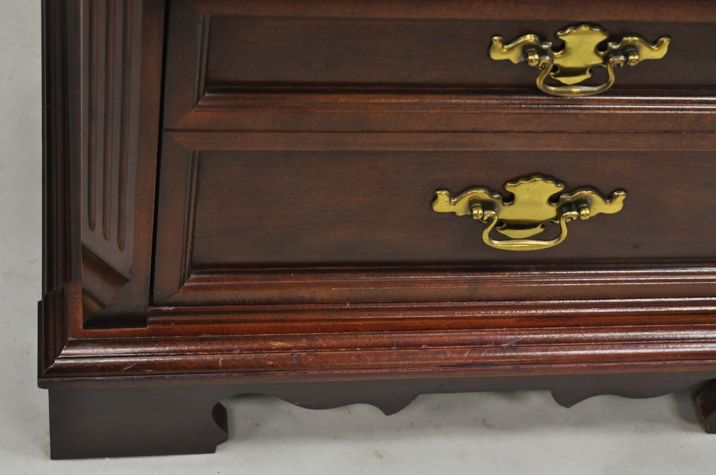 Bassett Furniture Eden House 2 Drawer Cherry Nightstand Bedside Table - a Pair