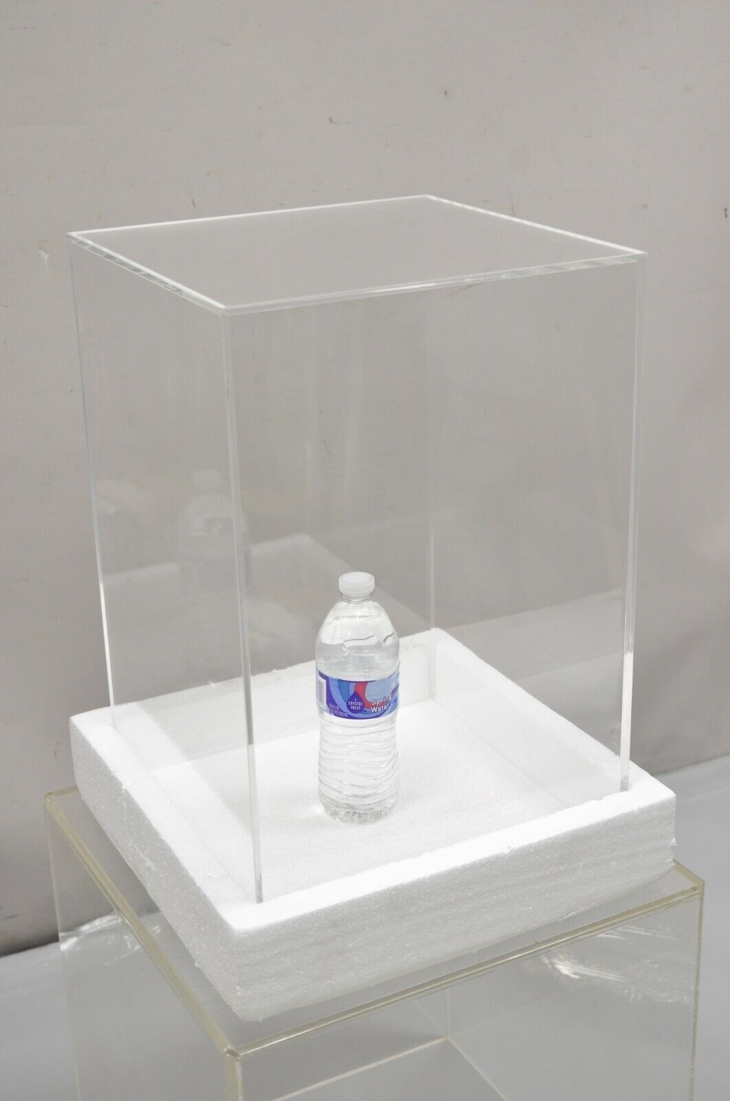5 Sided 18" Clear Acrylic Lucite Vitrine Display Case Christine Taylor Coll.