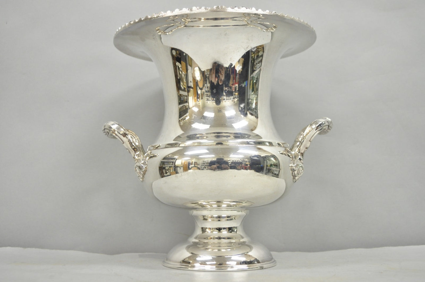 Victorian Silver Plated Potbelly Trophy Cup Champagne Chiller Bar Ice Bucket