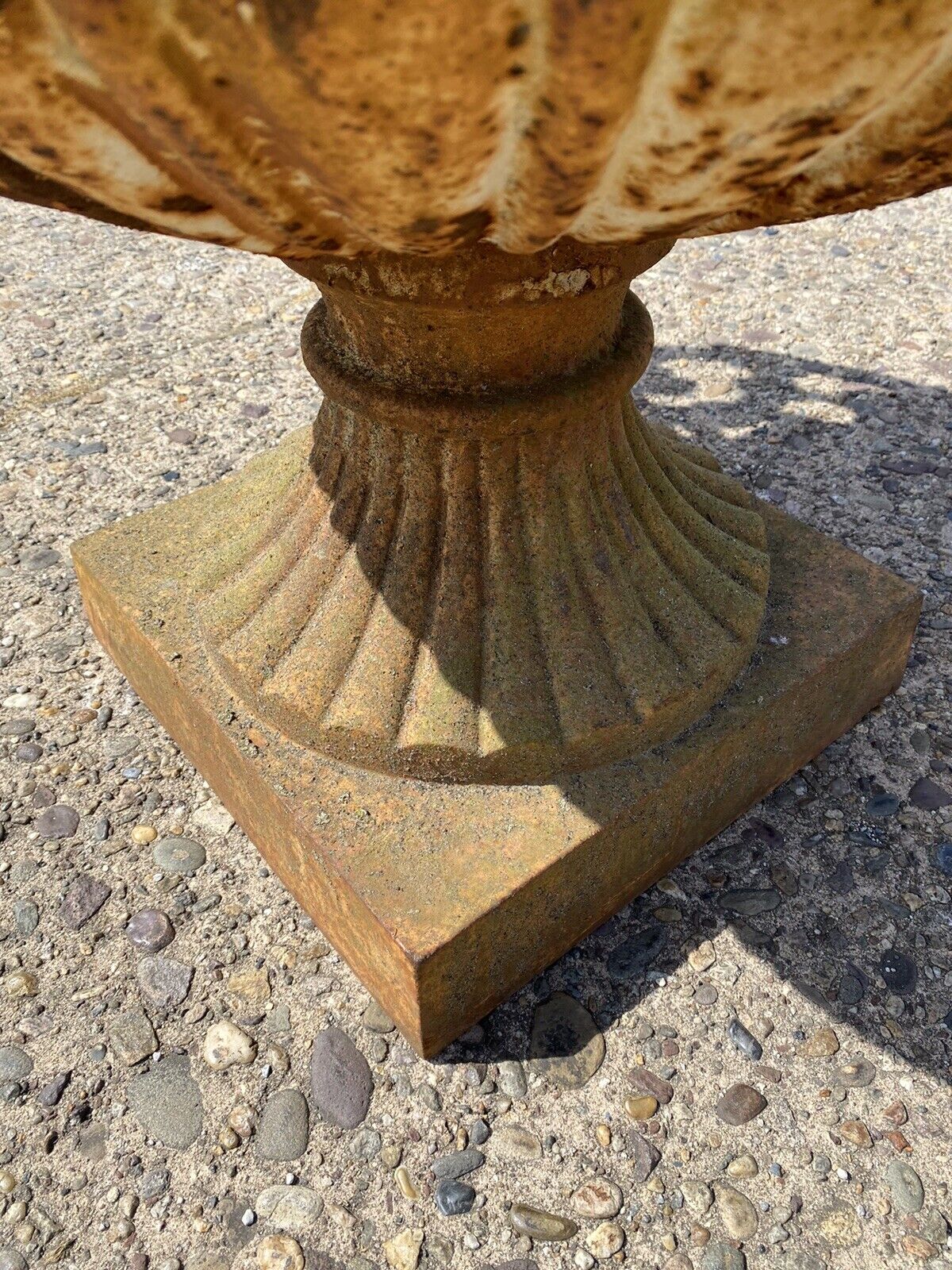 Large Cast Iron 48" Wide French Victorian Campana Urn Garden Planter w Handles B