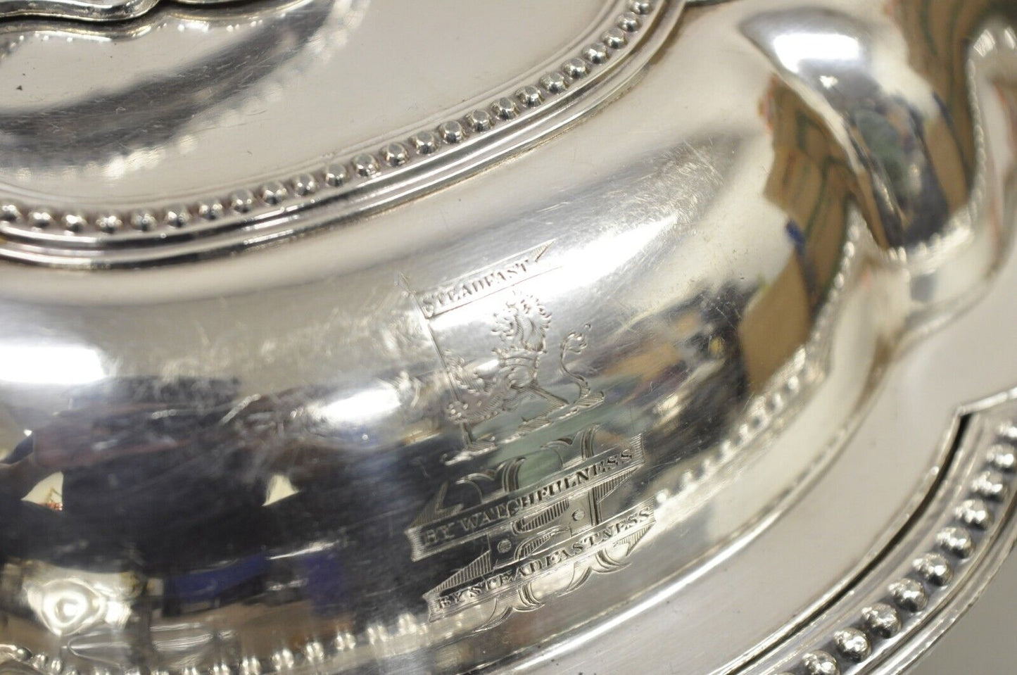 Vintage Silver Plated English Victorian Style Lidded Vegetable Serving Platter