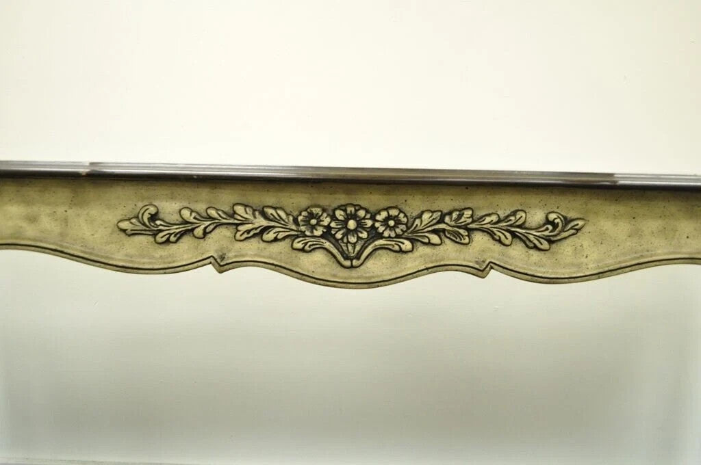 Vintage French Country Louis XV Style Console Hall Table and Pair Stools Benches