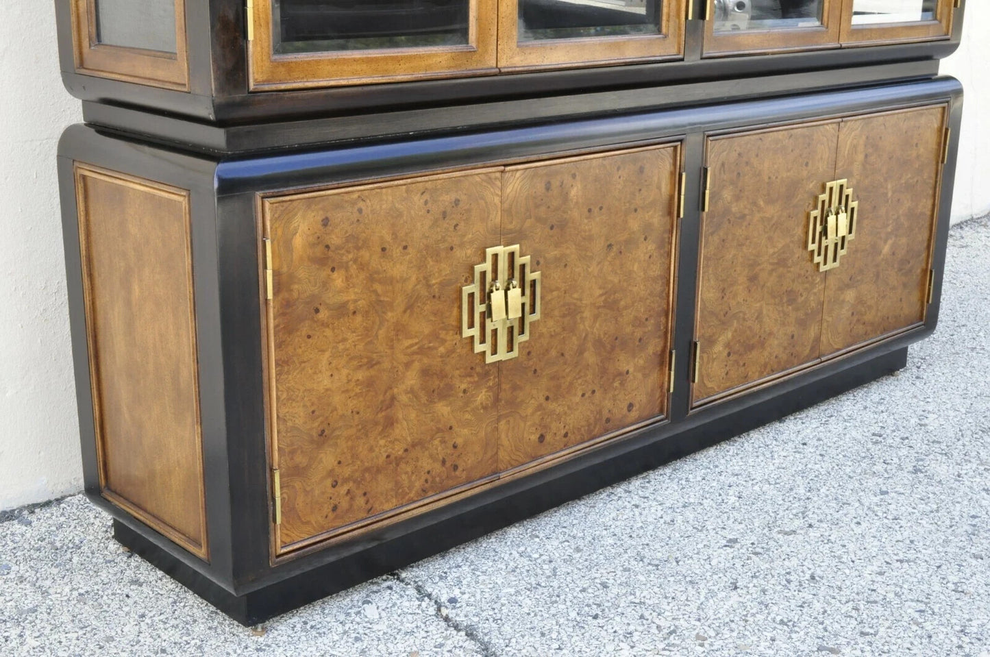 Century Furniture Co Chin Hua Burl Wood Chinese Display China Cabinet Bookcase