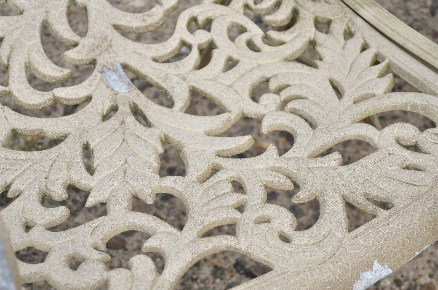 Cast Aluminum Leafy Scroll Outdoor Patio Dining Arm Chairs - Set of 4