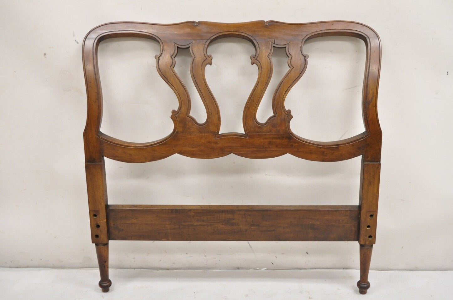 Vintage French Provincial Italian Cherry Wood Georgian Twin Bed Frame Daybed