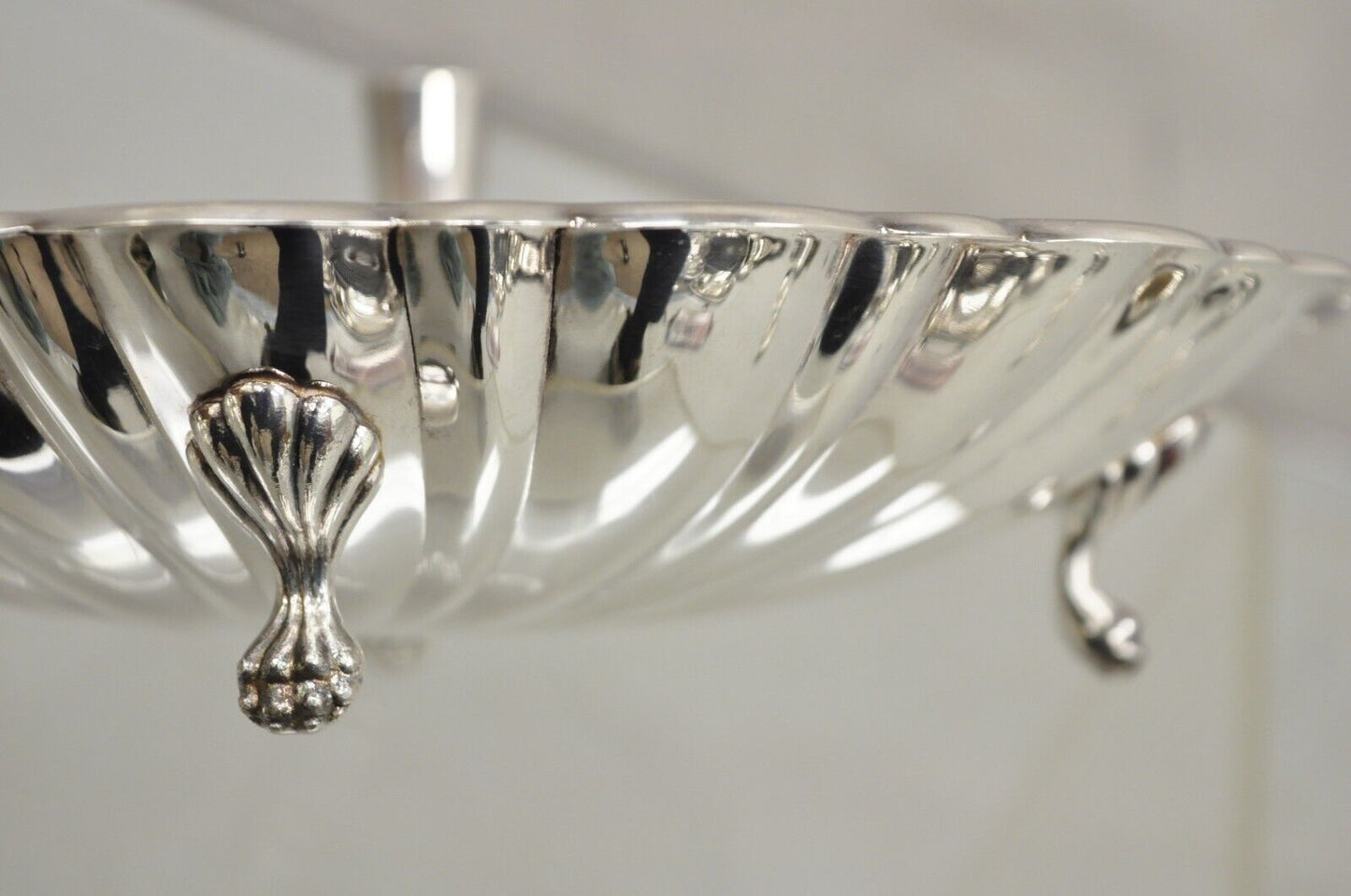 Black Starr & Frost Silver Plated Clam Shell Seafood Cocktail Serving Platter