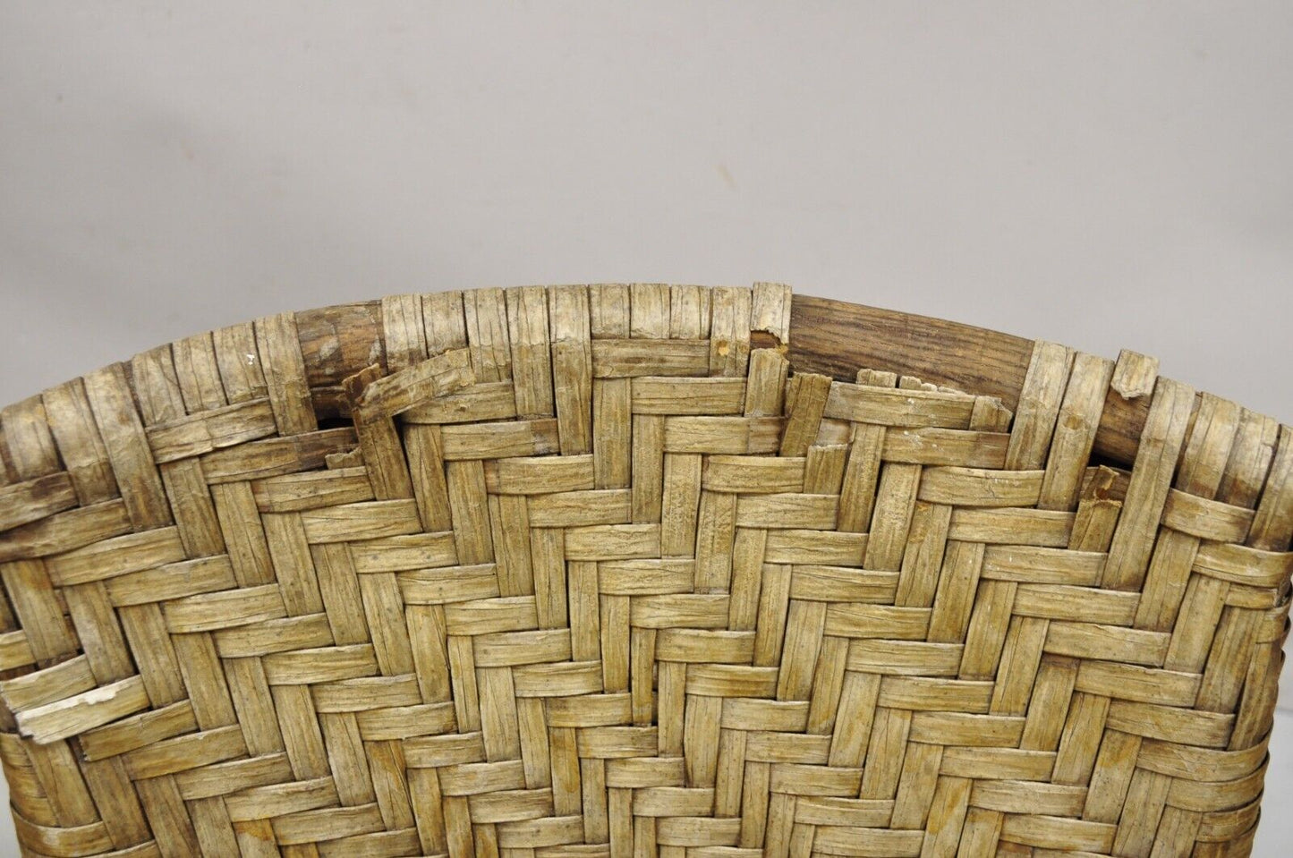 Adirondack Old Hickory Style Tree Branch Wood Frame Rattan Lounge Chairs a Pair