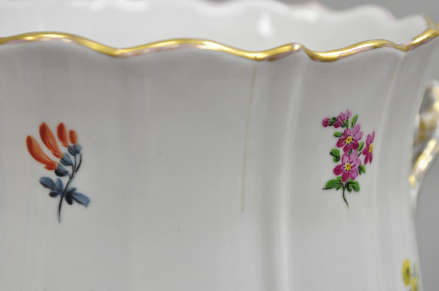 Antique Meissen French Porcelain Flower Pot Cachepot Wine Cooler - a Pair