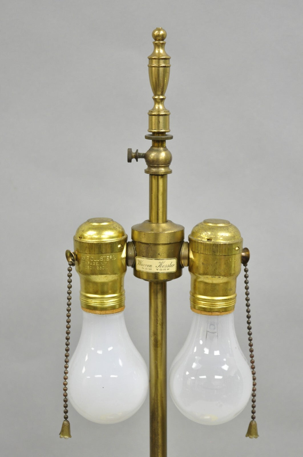 Warren Kessler Chinoiserie Chinese Yellow Porcelain Bulbous Vase Table Lamp