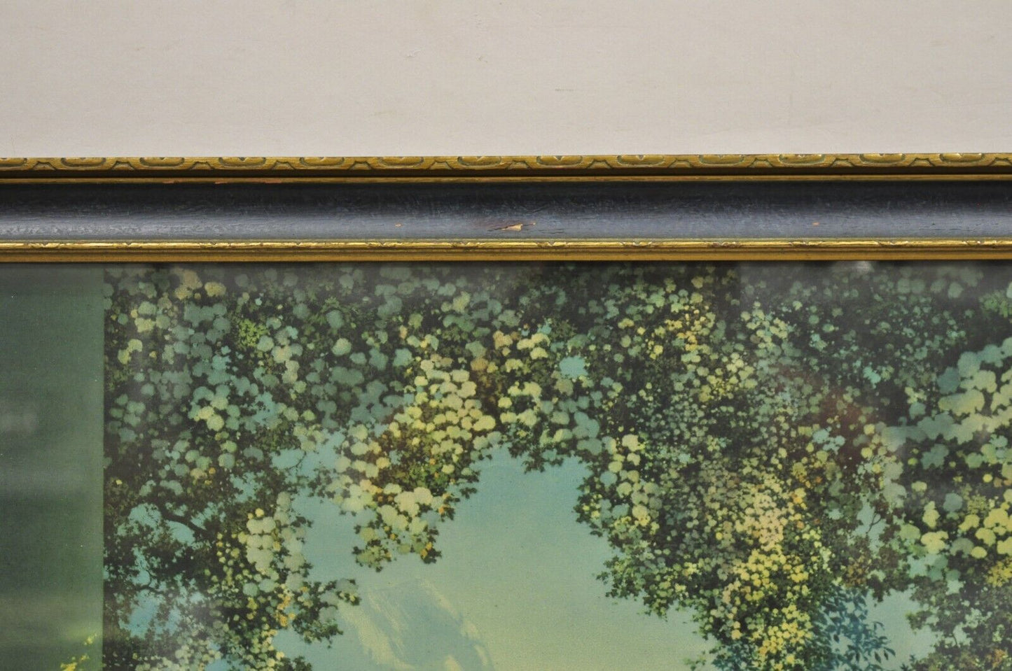 Antique Maxfield Parrish Framed Lithograph Print "Daybreak" House of Art NY 5484