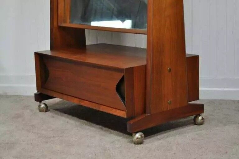 Marc Berge Grosfeld House Mid Century Danish Modern Walnut Full Length Mirror