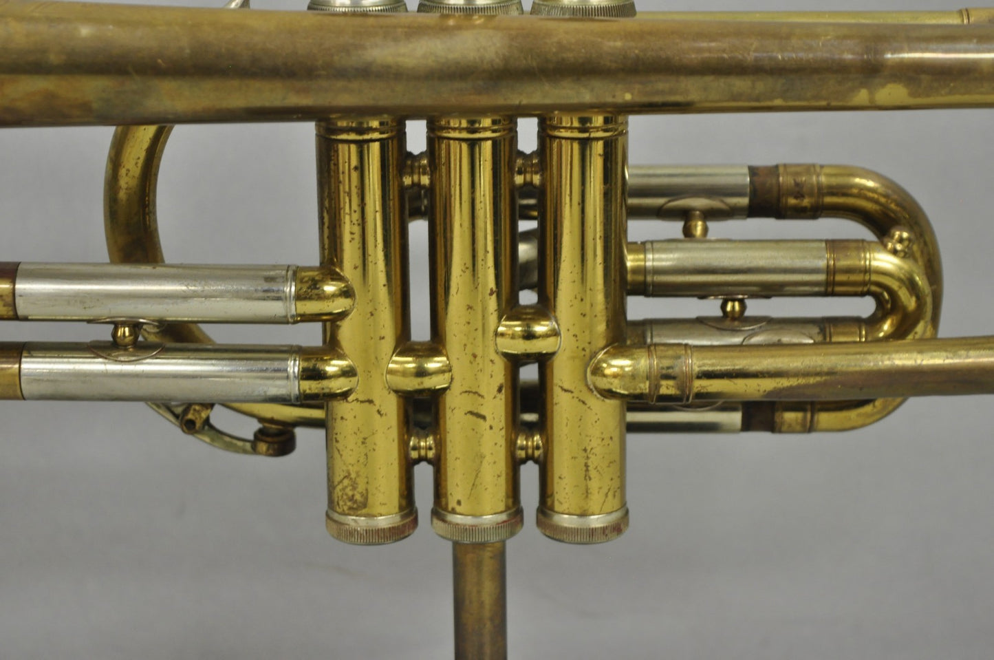Vintage Hollywood Regency Emperor Brass Trumpet Horn Repurposed Table Lamp
