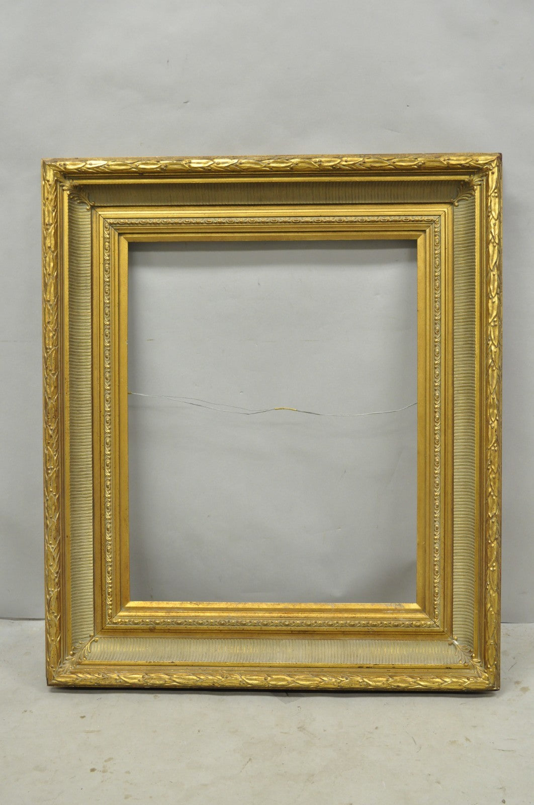 Vintage Large 42x36 French Louis XV Style Gold Gilt Wall Art Picture Frame