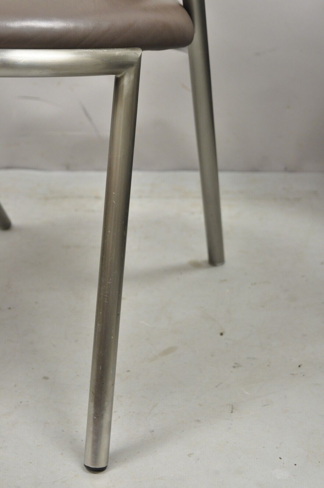 Vintage Brueton Mid Century Modern Tubular Steel Cat Eye Chairs - a Pair