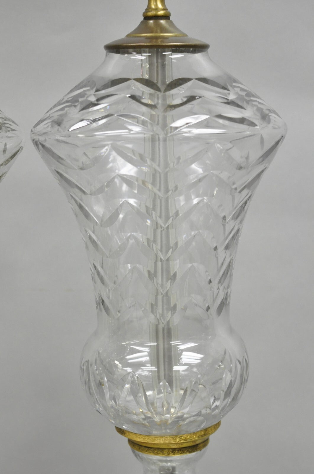 Vintage French Neoclassical Style Glass Urn Table Lamps Attr. Marbro - a Pair