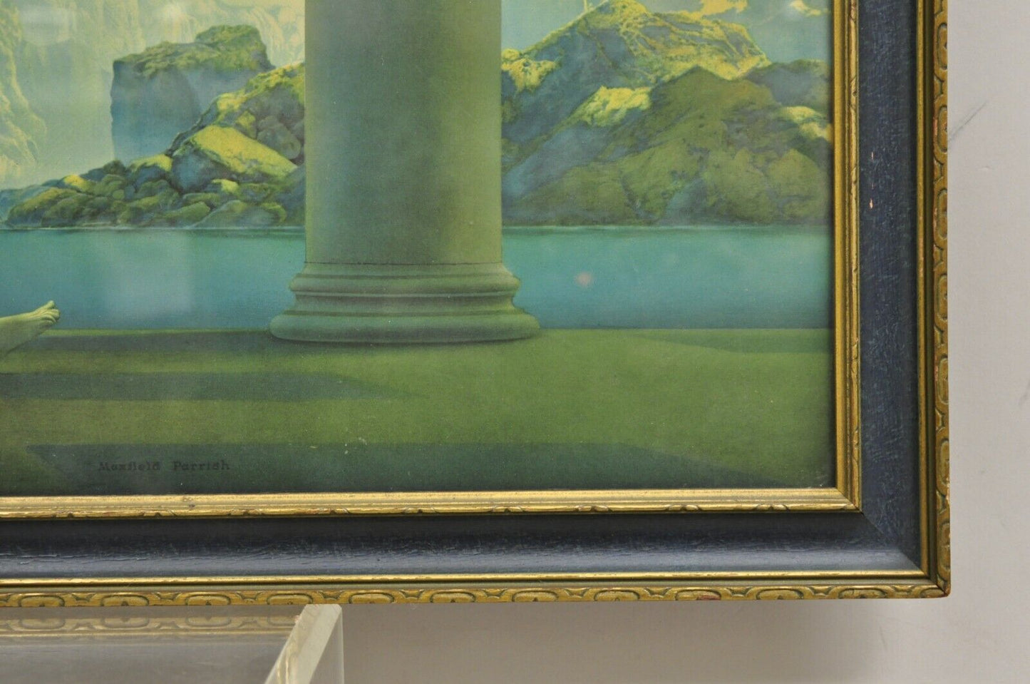 Antique Maxfield Parrish Framed Lithograph Print "Daybreak" House of Art NY 5484