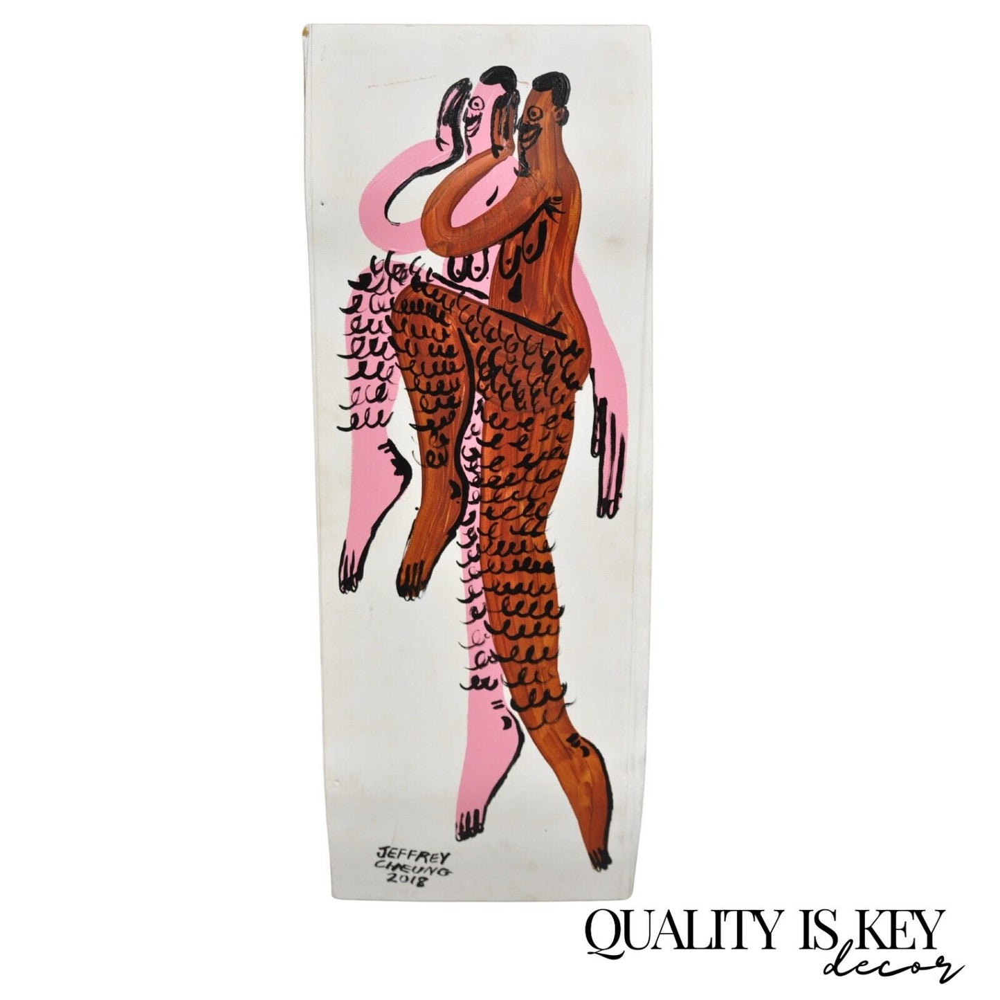 Jeffrey Cheung "In Unity" 2018 Modern Hand Painted Skateboard Deck Wall Art