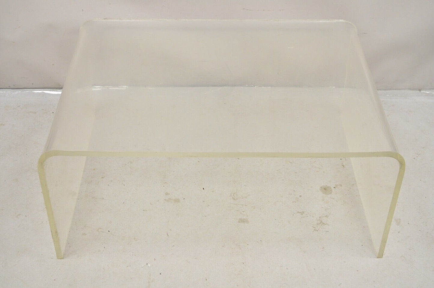 Vintage Mid Century Modern Large 42 x 30 Lucite Waterfall Coffee Table