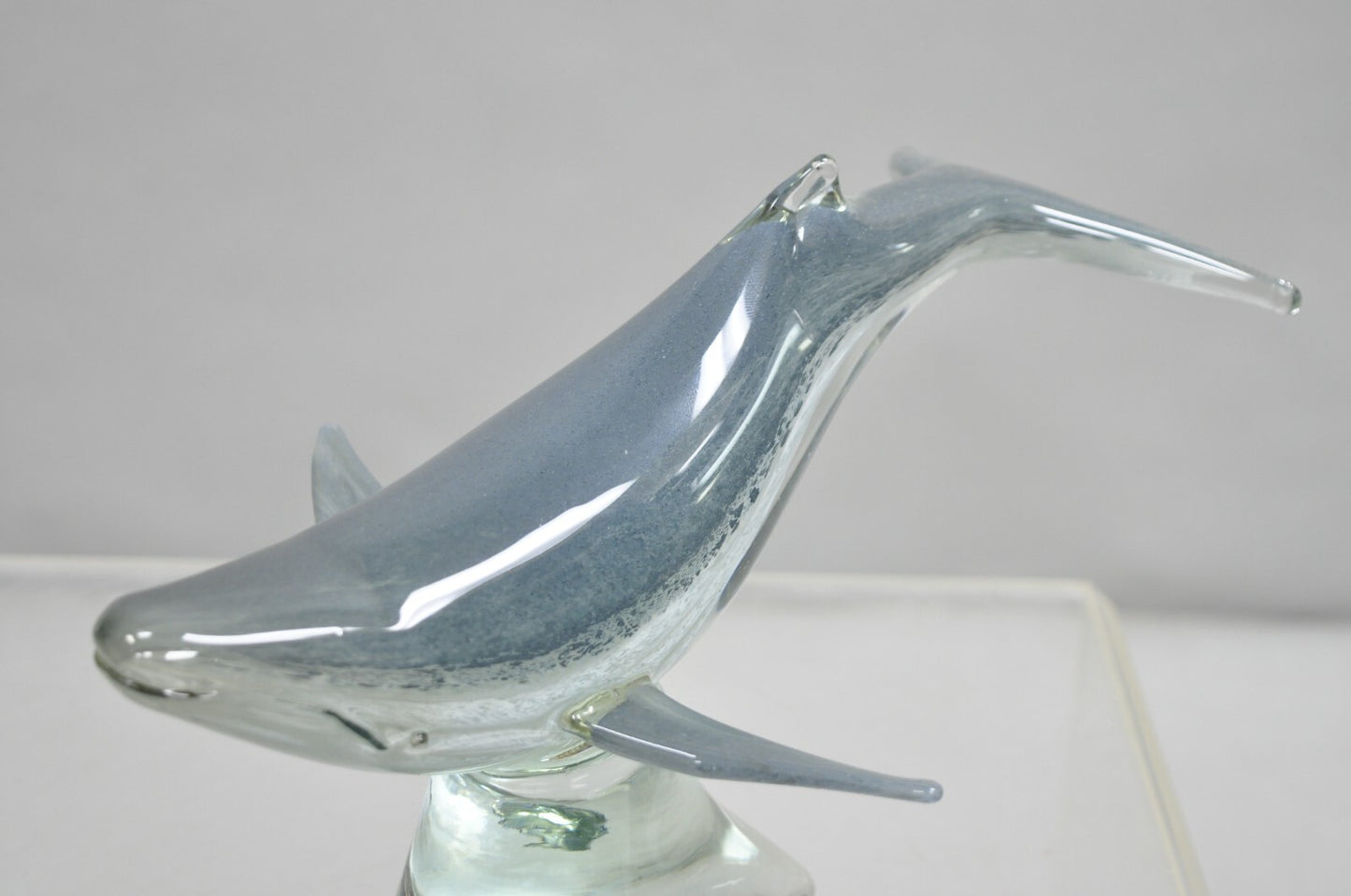 Vinci by Dynasty Glass 12" Modern Humpback Whale Sculpture