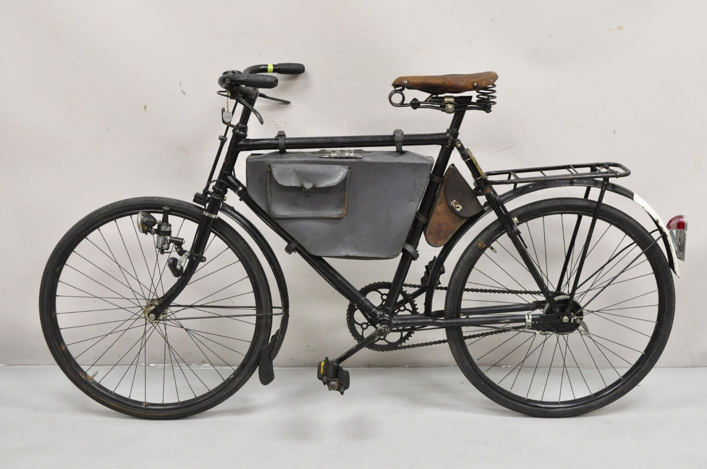 Antique WWII Swiss Army 1945 MO-05 Military Bicycle Bike with Leather Frame Pack