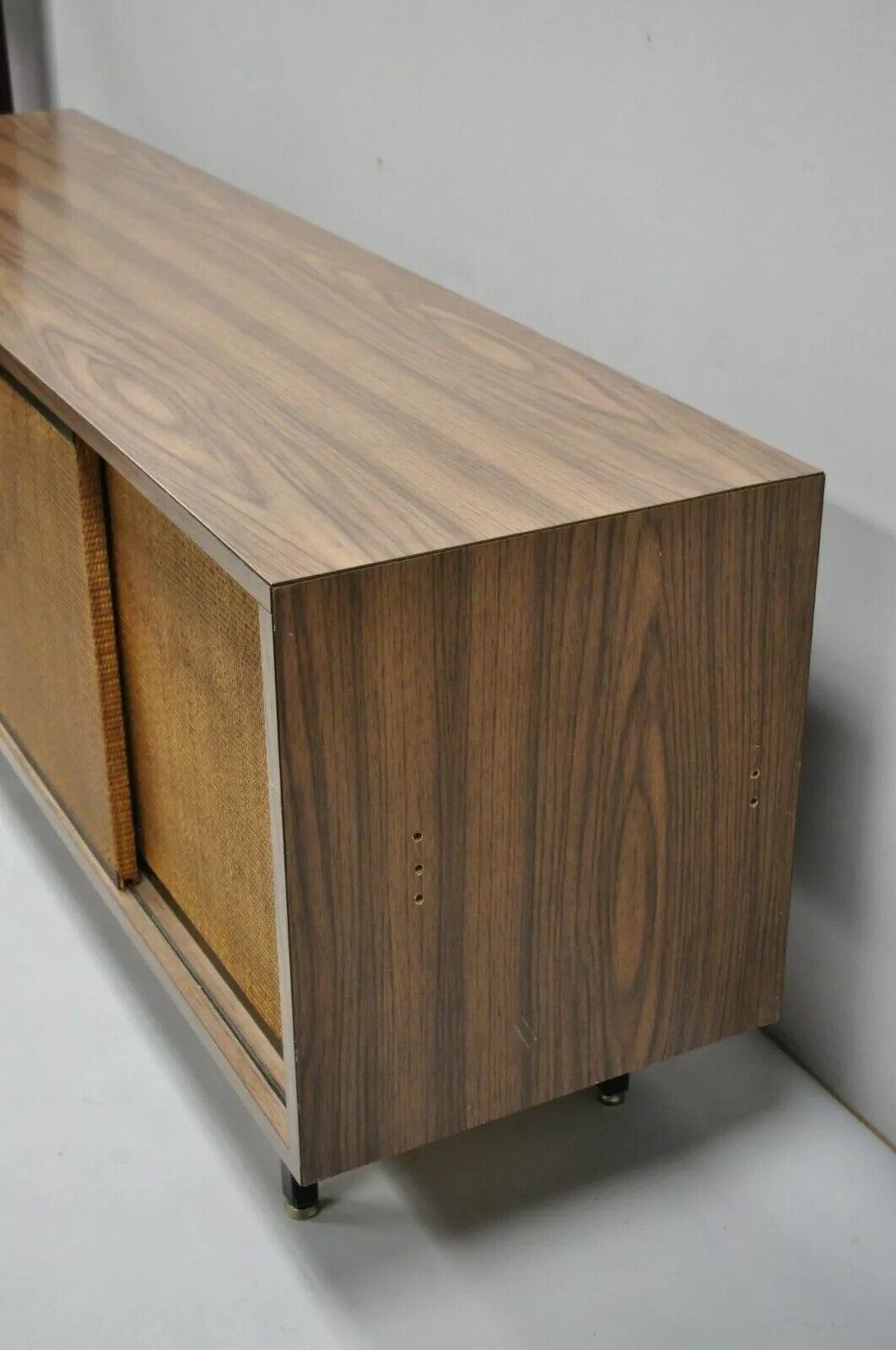 Vintage Mid Century Modern Laminate Formica Case 72" Credenza Cabinet Buffet