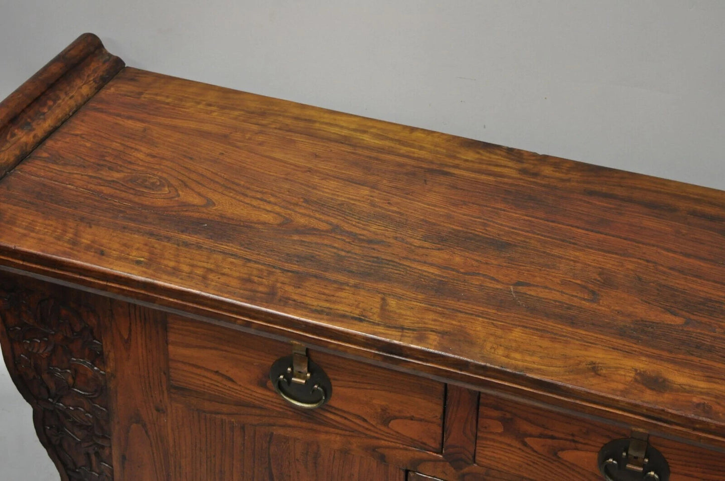 Antique Carved Hardwood Chinese Altar Console Table Sideboard Buffet Credenza