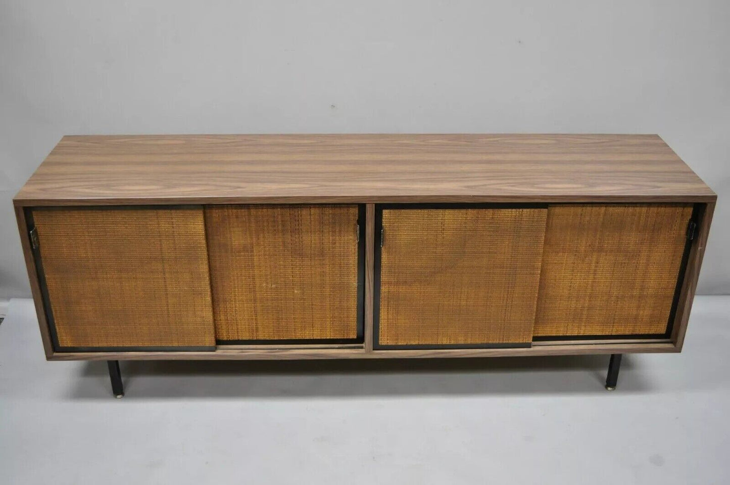 Vintage Mid Century Modern Laminate Formica Case 72" Credenza Cabinet Buffet