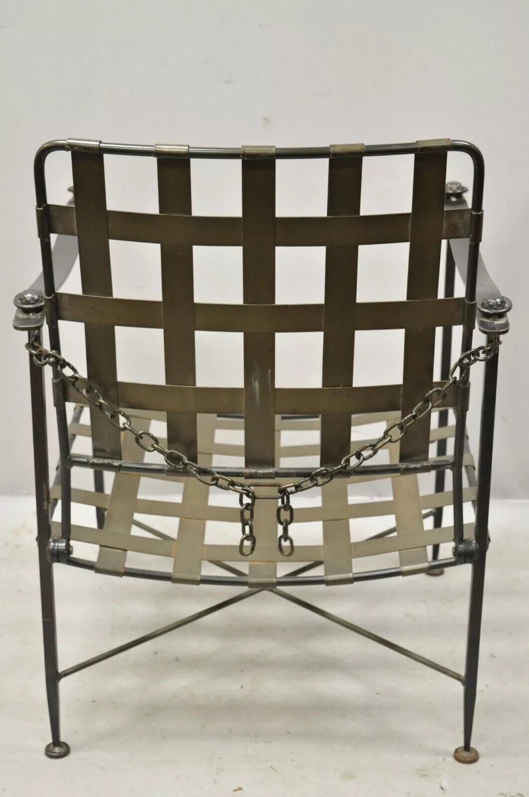 Charleston Forge Arts & Crafts Gothic Heavy Wrought Iron Adjustable Lounge Chair