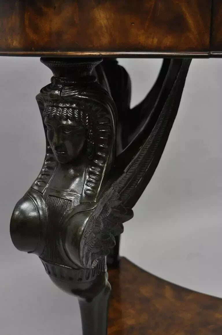 Theodore Alexander Replica Sphinx Monopodiae Round Egyptian Revival Center Table