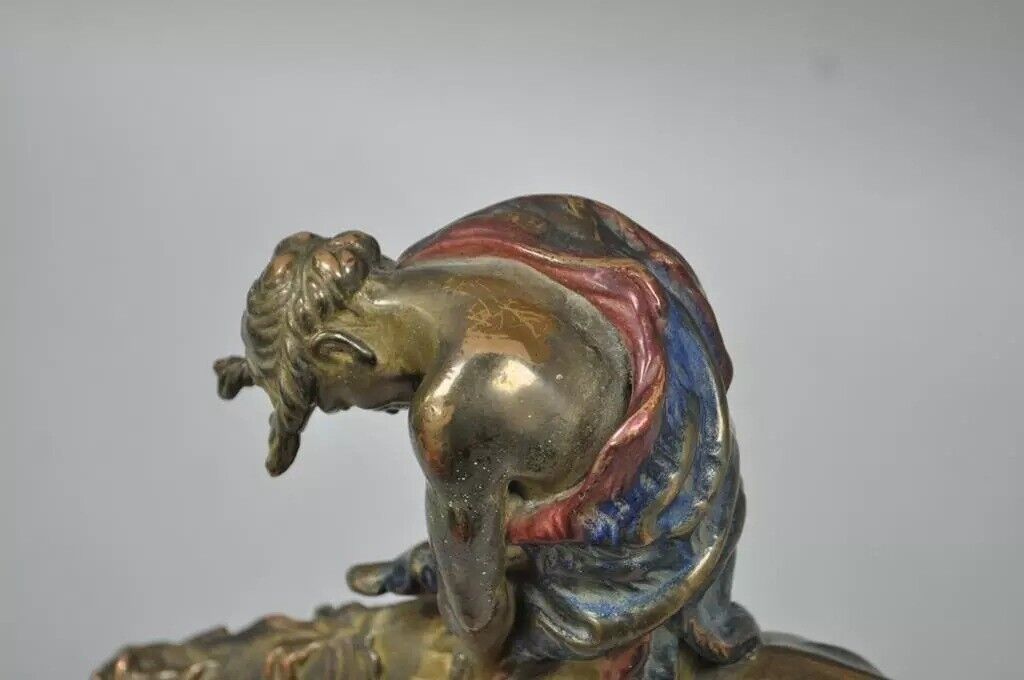 Austrian Cold Painted Bronze End of The Trail Sculpture after James Fraser