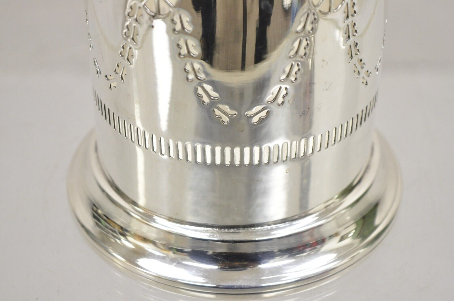 Vintage M. Bros English Edwardian Silver Plated Wine Champagne Bottle Coaster