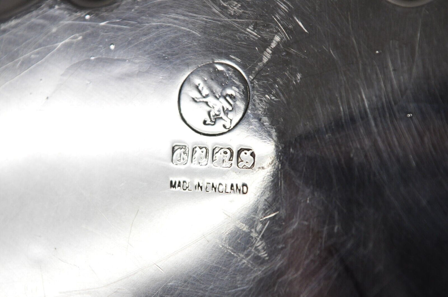 Vintage English Victorian Silver Plated Round Scalloped Serving Platter Tray