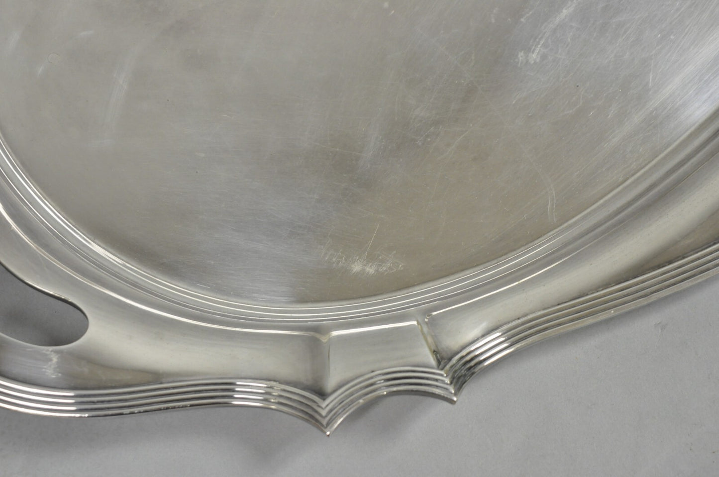 Antique Gorham Edwardian Silver Plate Serving Bar Tray Engraved to Reverend 1945