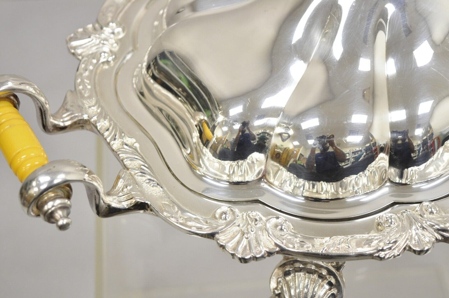Vintage Victorian Style Silver Plated English Warmer Buffet Chaffing Dish
