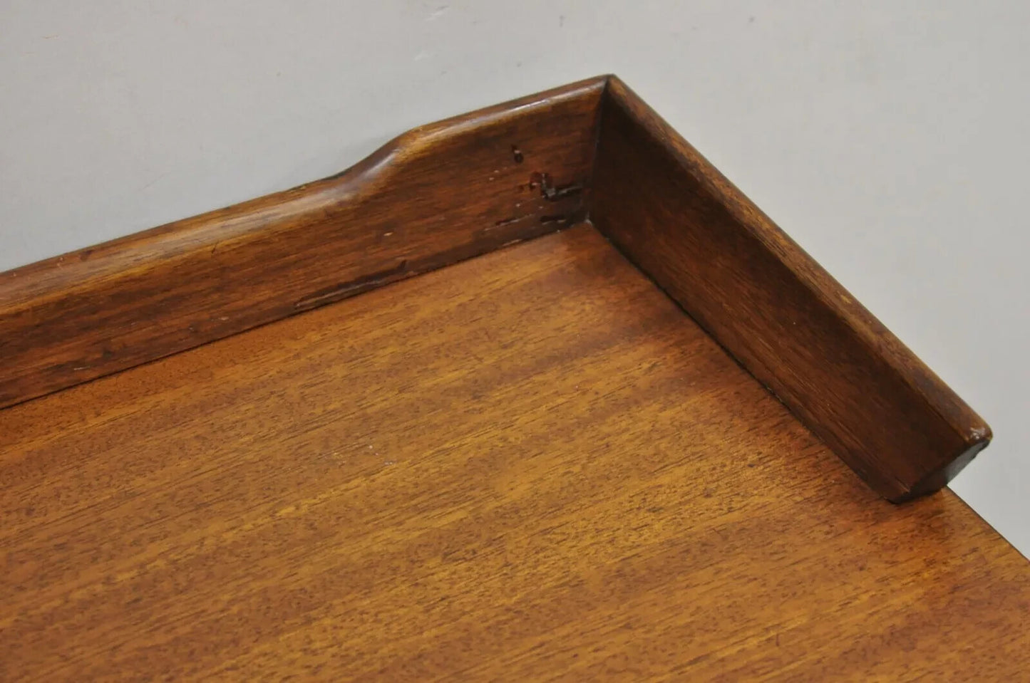 Vintage Mid Century Modern Walnut Double Pedestal Base Nightstand Bedside Table