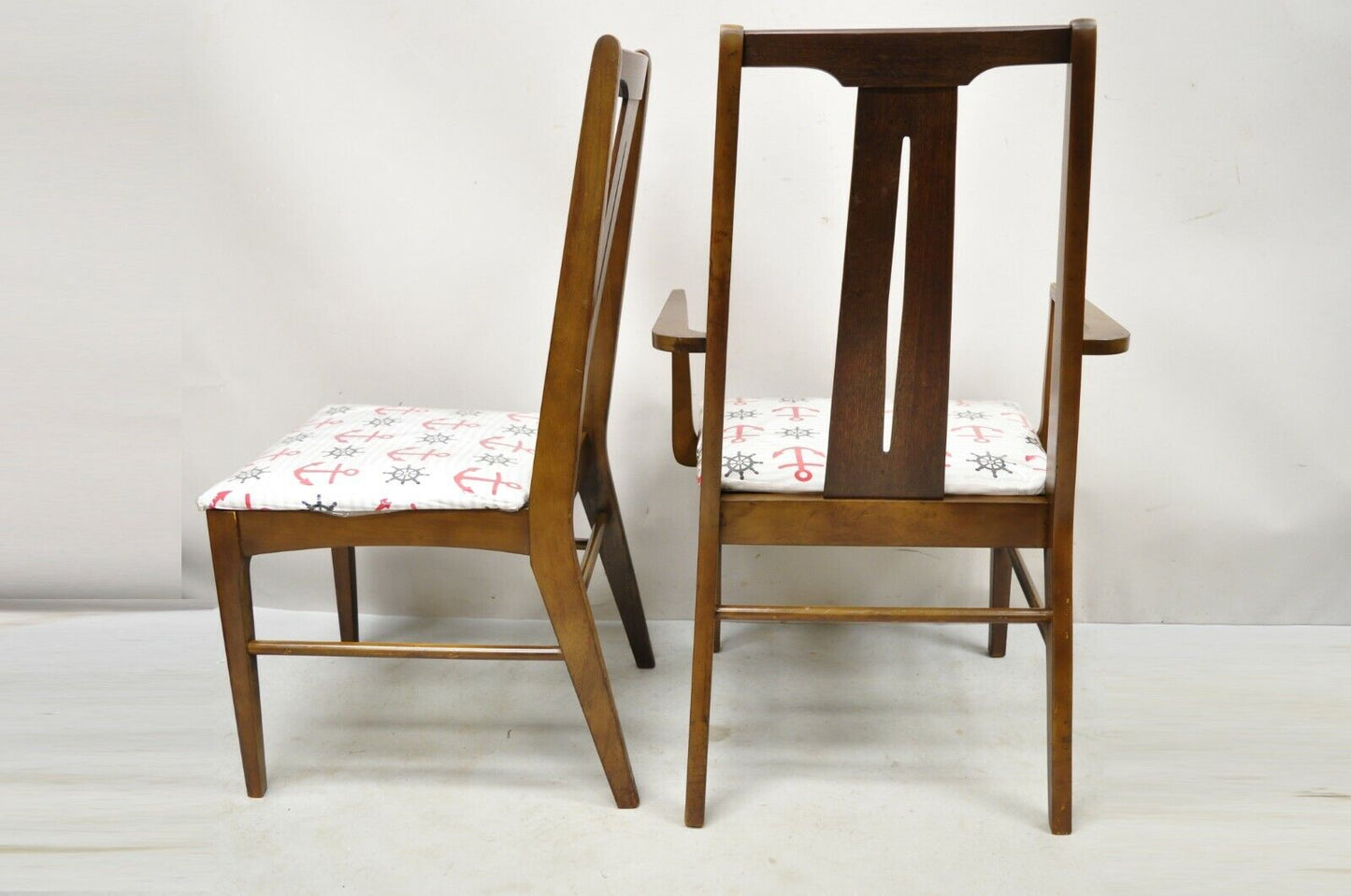 Vintage Mid Century Modern Walnut Dining Room Chairs - Set of 6