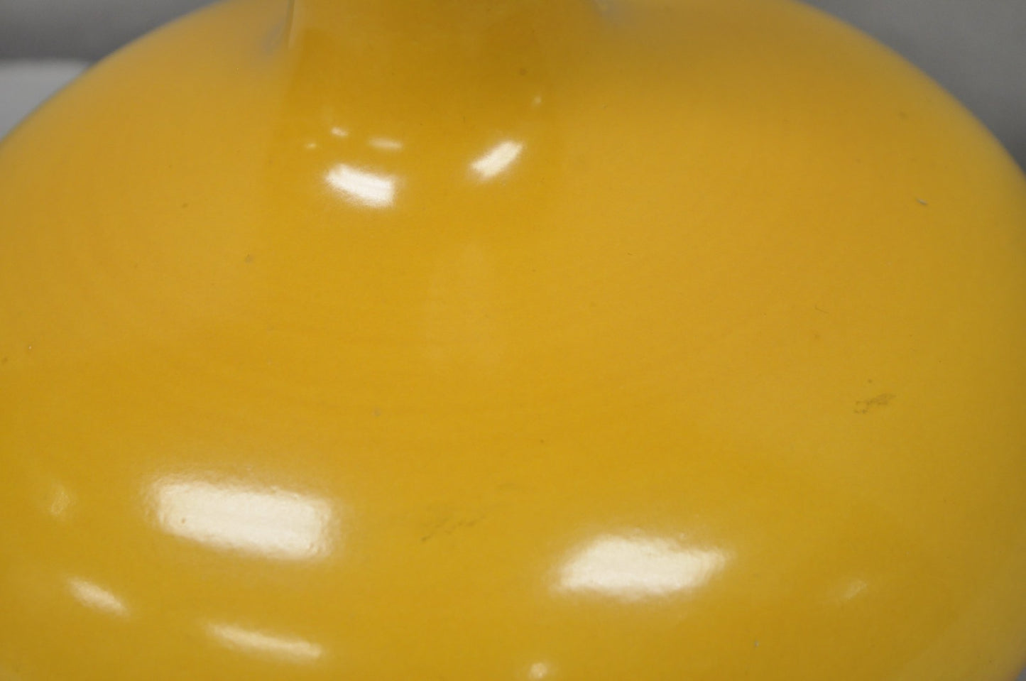 Mid Century Modern Lotte and Gunnar Bostlund Mustard Yellow Ceramic Table Lamp
