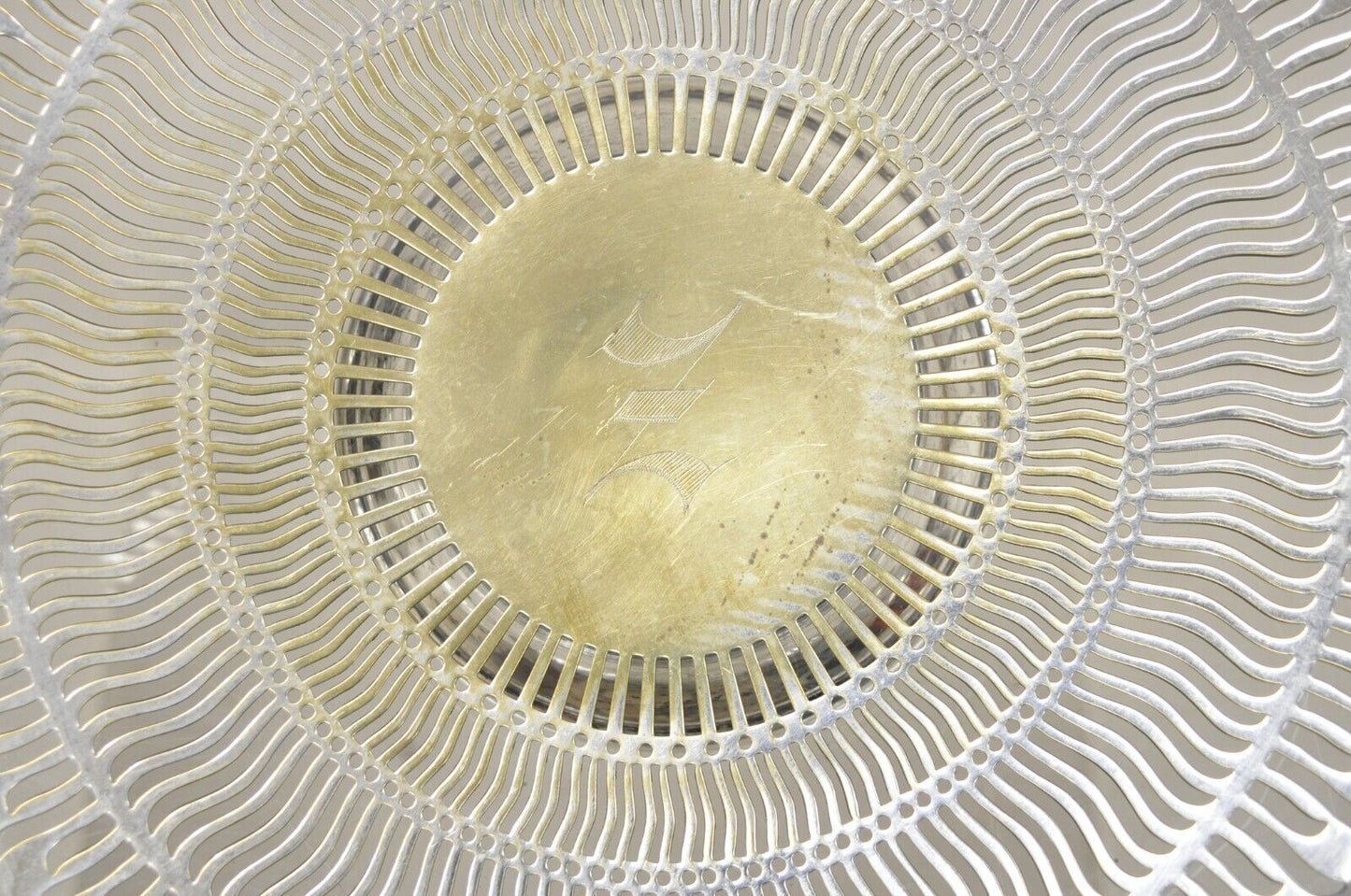 Apollo Sheffield USA Silver Plated Nickel Silver Reticulated Basket w Handle