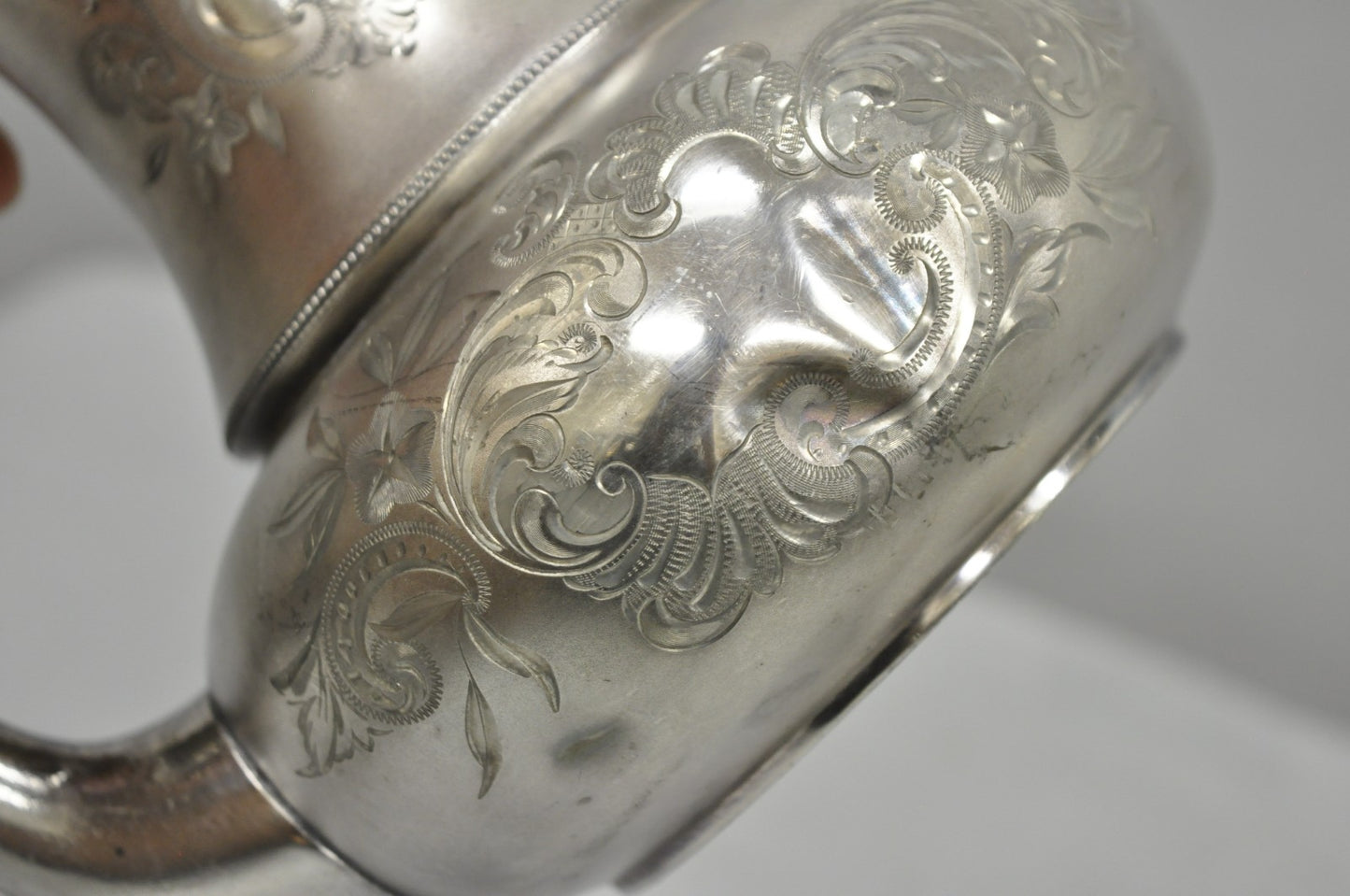 Antique EG Webster English Art Nouveau Silver Plated Repousse Tea Set - 3 Pc Set