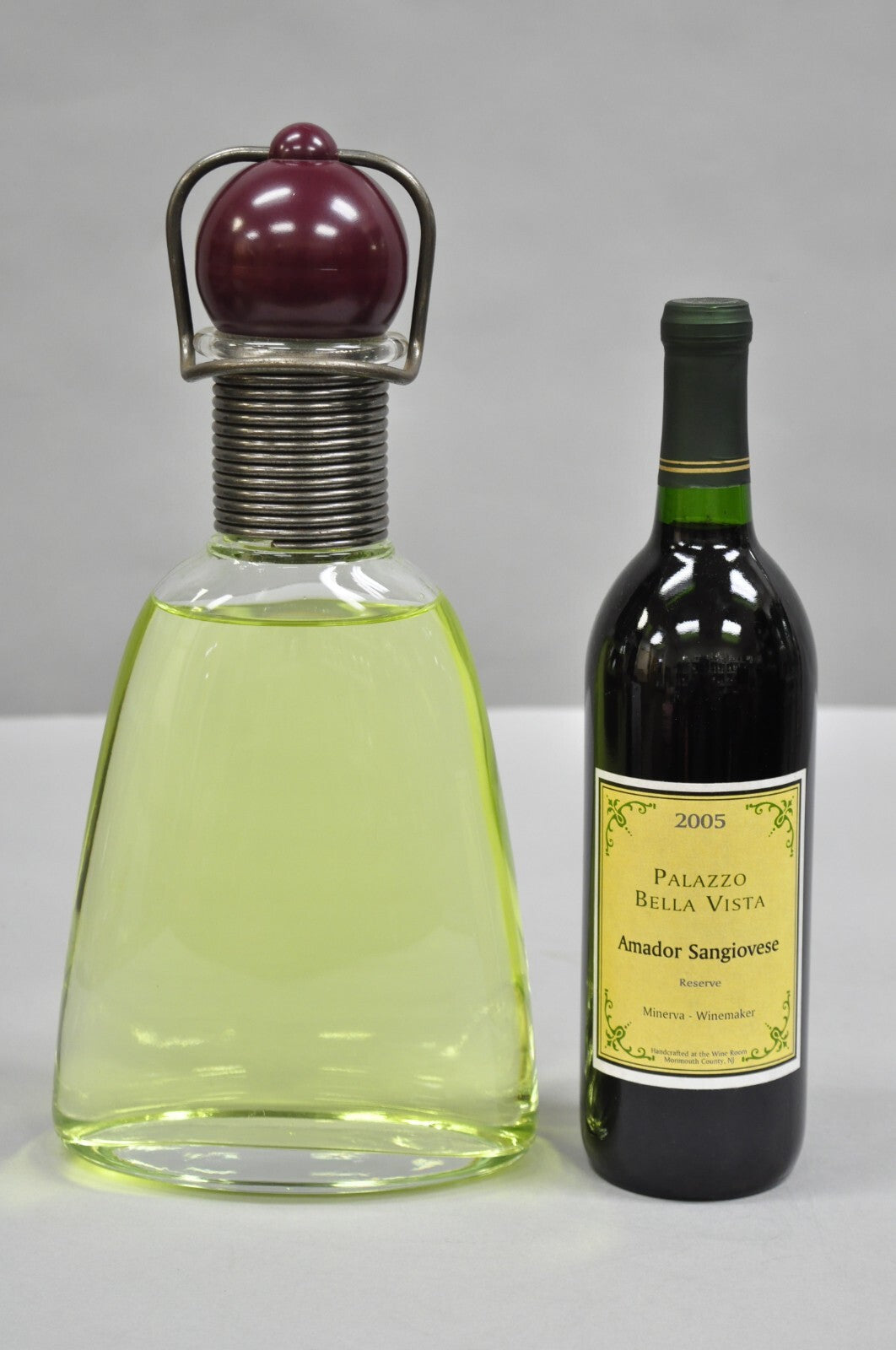 Vintage Large 14" Glass Dummy Bottle Romeo Gigli Cologne Perfume Store Display